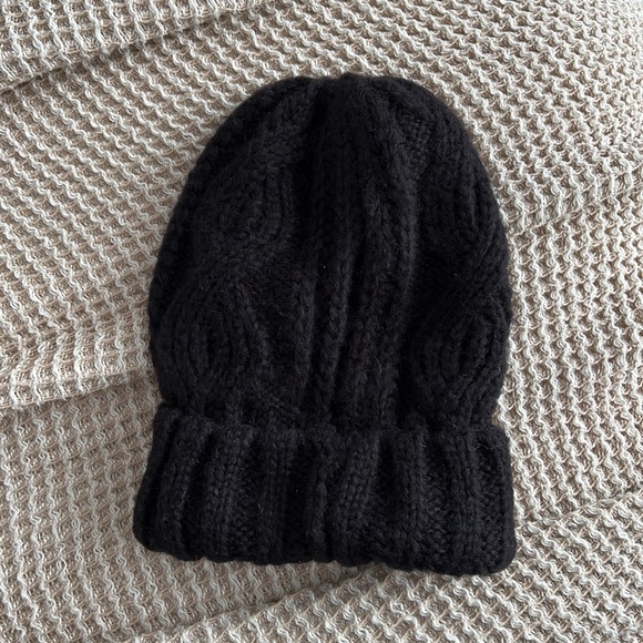 Black Free People Knit Beanie - Picture 2 of 3